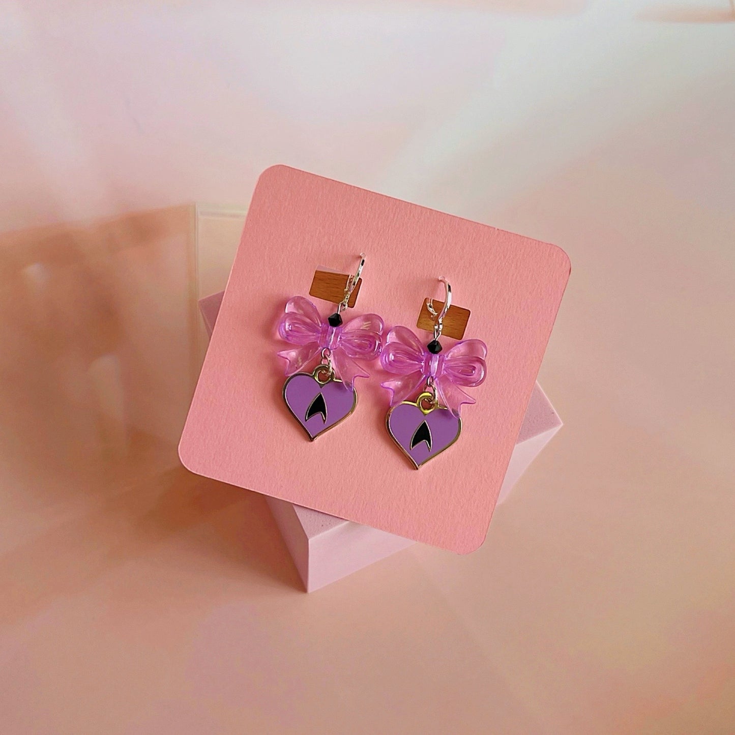 Purple Heart Delta Minihoops Earrings