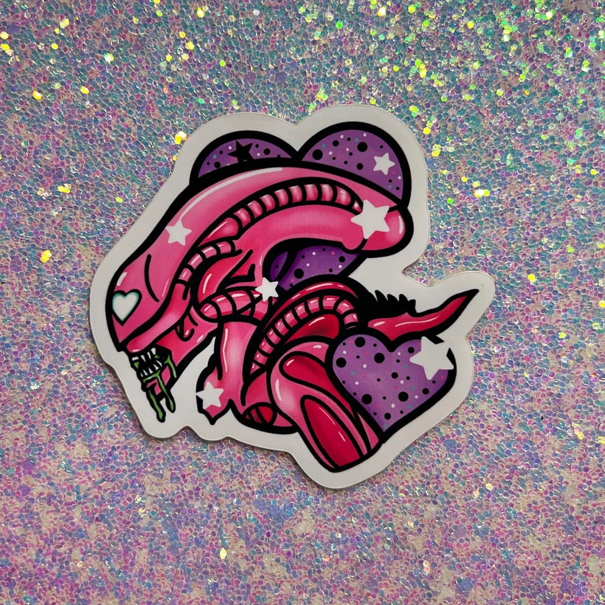 Pink Xenomorph vinyl sticker