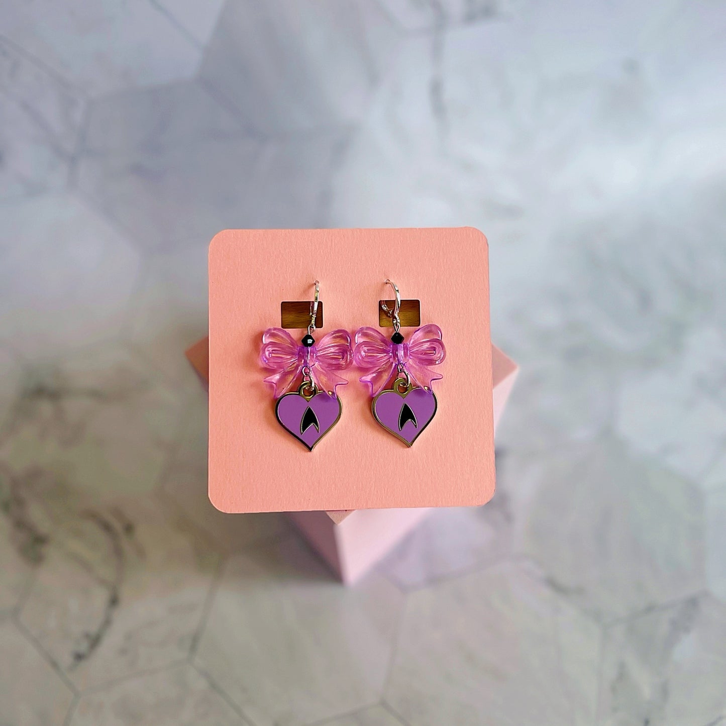 Purple Heart Delta Minihoops Earrings